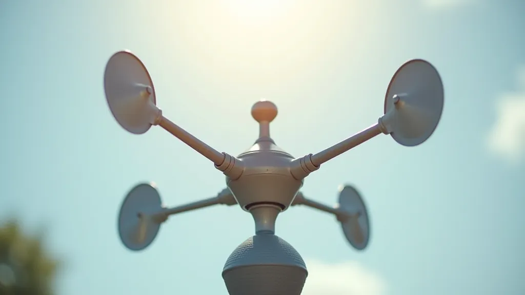 Anemometer with rotating cups