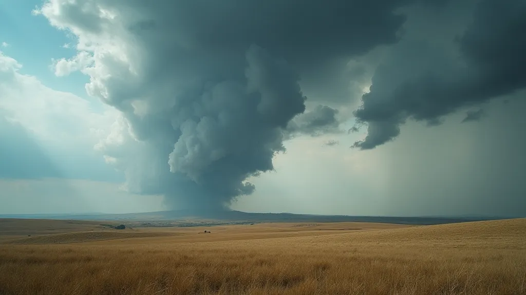 Cold front sky with approaching storm clouds