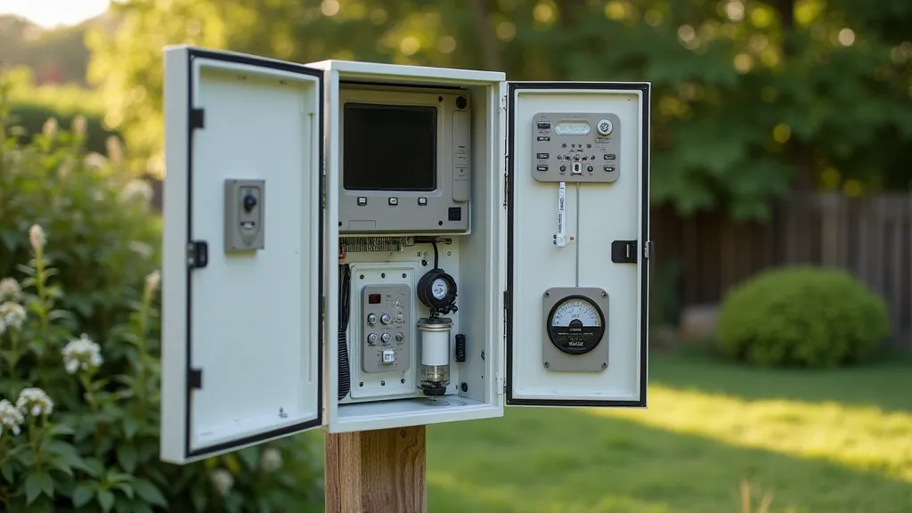 Completed weather station enclosure with instruments inside