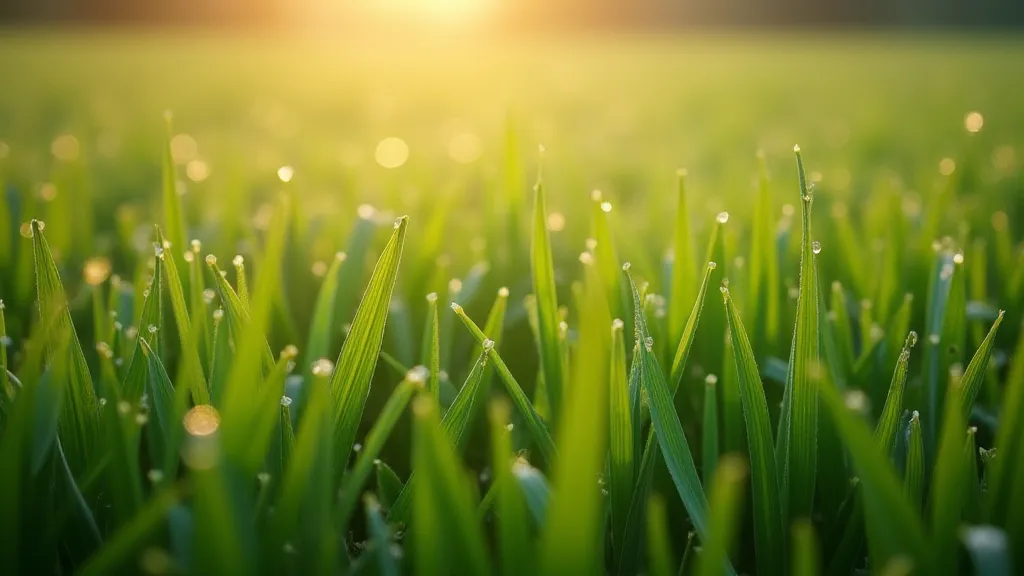 Dew drops on grass