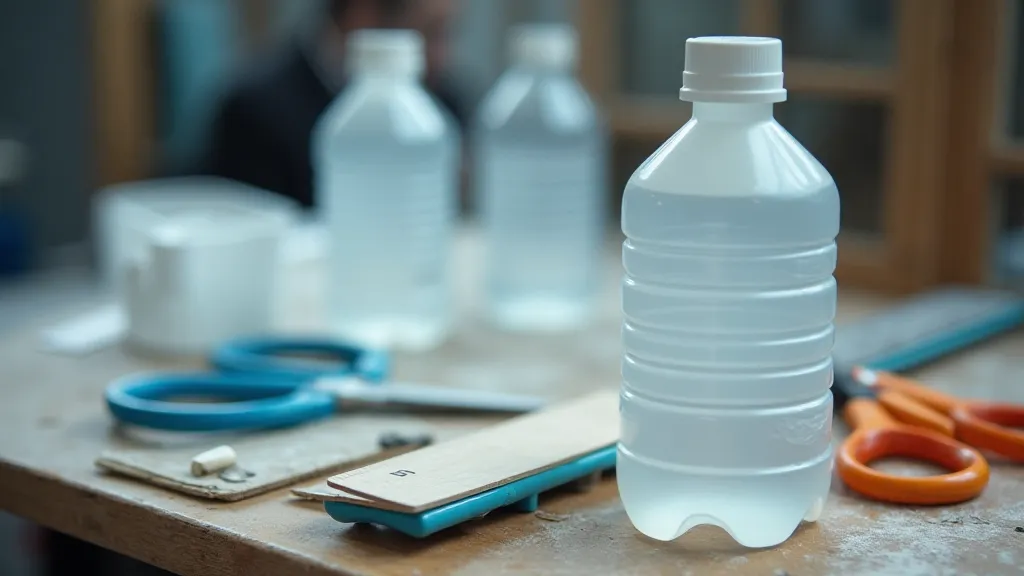Plastic bottle for rain gauge