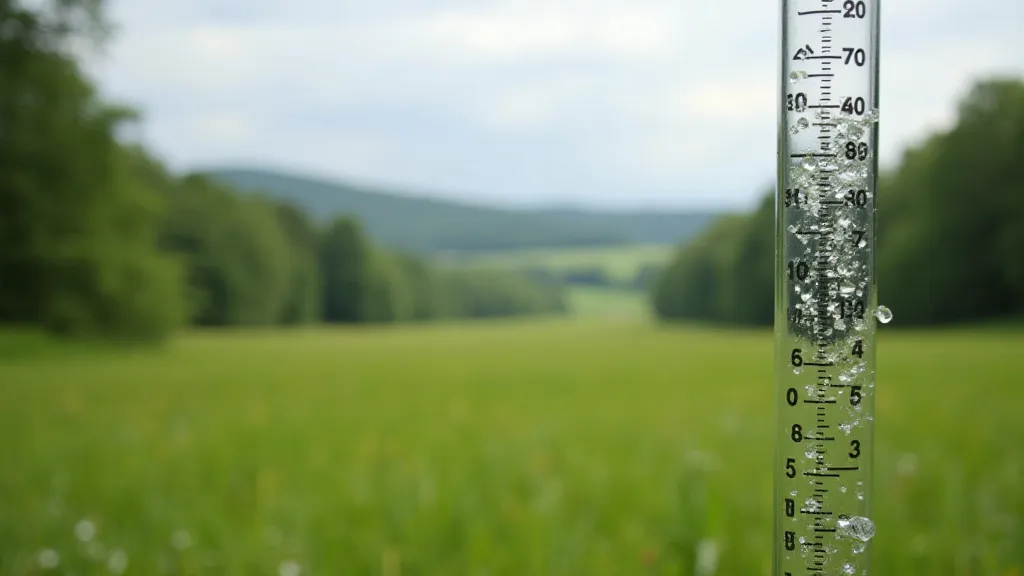 Rain gauge in its final location