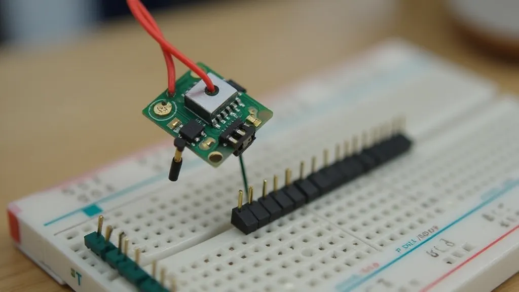 Temperature and Humidity Sensor on Breadboard