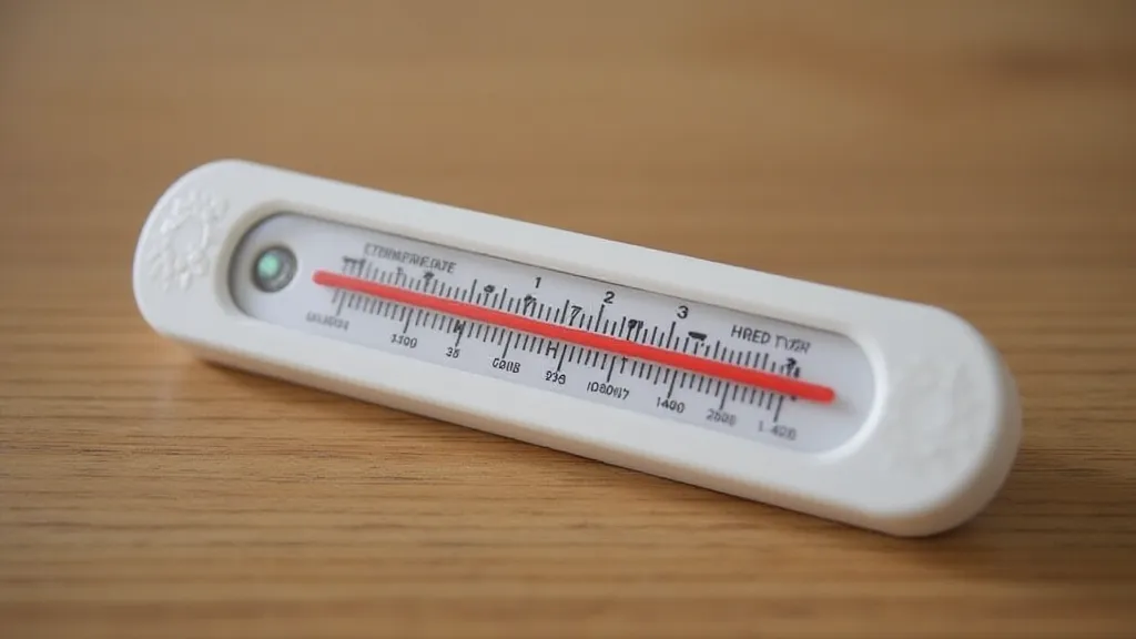 Alcohol thermometer displaying Celsius temperature