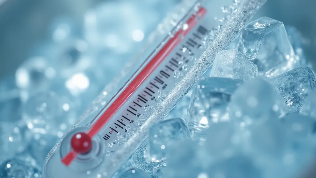Thermometer in ice water