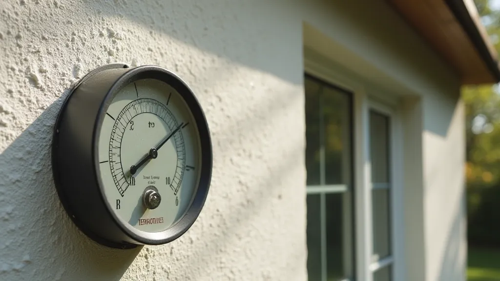 Thermometer mounted outdoors