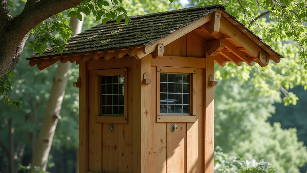Wooden weather station shelter