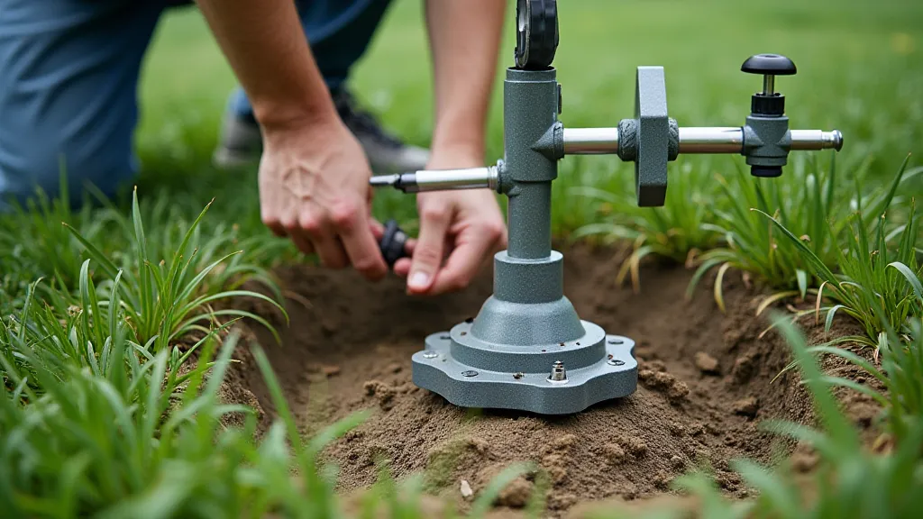 Weather station being placed on a platform.